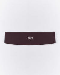 SoftMotion™ Headband with Gray Logo | Dark Umber Brown