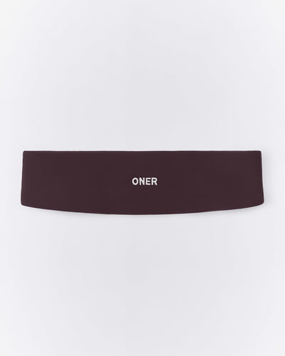 SoftMotion™ Headband with Gray Logo | Dark Umber Brown