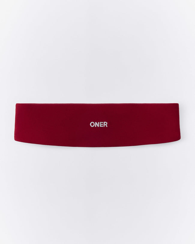 SoftMotion™ Headband with Gray Logo | Ruby Red