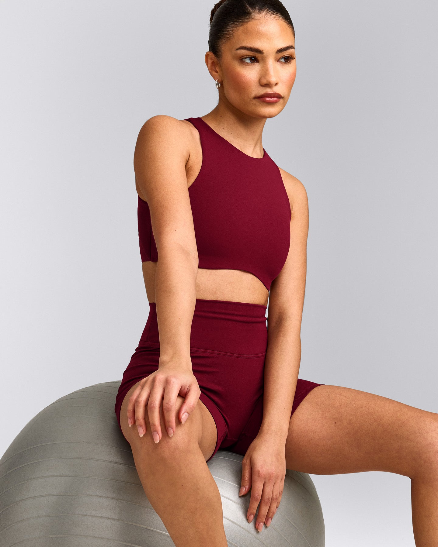 SoftMotion™ High Neck Sports Bra | Ruby Red