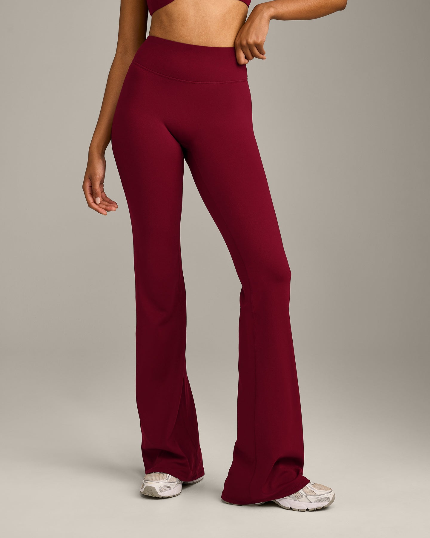 SoftMotion™ Flared Bottoms with Grey Logo | Ruby Red