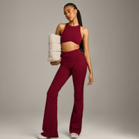 SoftMotion™ Flared Bottoms with Grey Logo | Ruby Red