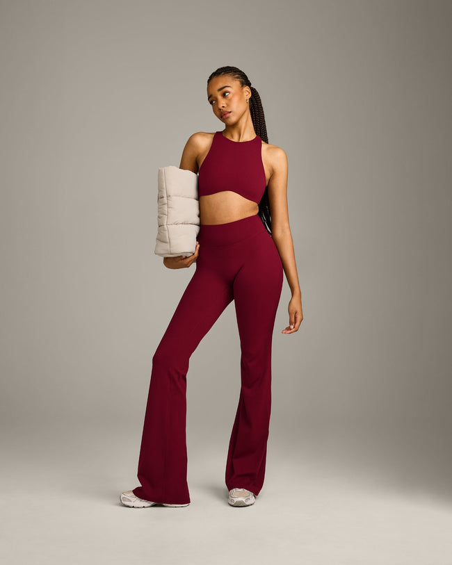 SoftMotion™ Flared Bottoms with Grey Logo | Ruby Red