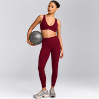 SoftMotion™ High Waisted Leggings | Ruby Red