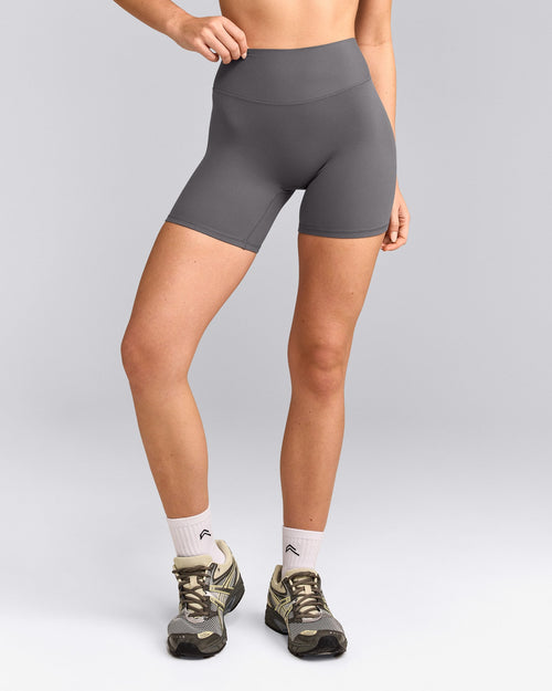 SoftMotion™ High Waisted Shorts 6" | Ash Gray