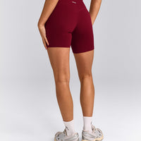 SoftMotion™ High Waisted Shorts 6" | Ruby Red