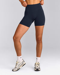 SoftMotion™ High Waisted Shorts 6" | True Blue