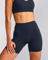 SoftMotion™ High Waisted Shorts 6" | True Blue