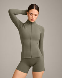 SoftMotion™ Jacket with Grey Logo | Alpine Green