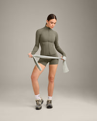 SoftMotion™ Jacket with Grey Logo | Alpine Green