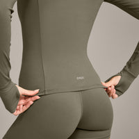 SoftMotion™ Jacket with Grey Logo | Alpine Green