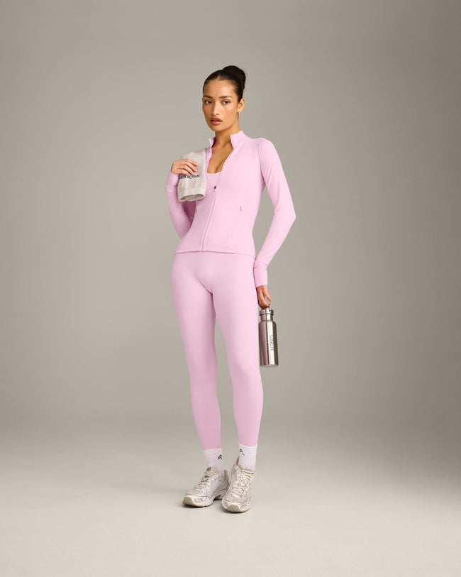 SoftMotion™ Jacket with Grey Logo | Chalk Pink