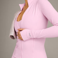 SoftMotion™ Jacket with Grey Logo | Chalk Pink