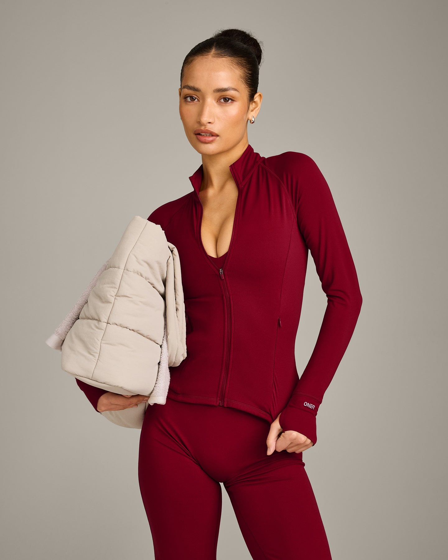 SoftMotion™ Jacket with Grey Logo | Ruby Red