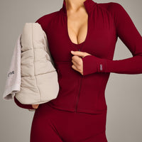 SoftMotion™ Jacket with Grey Logo | Ruby Red