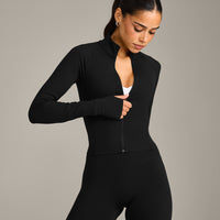 SoftMotion™ Mid Jacket with Grey Logo | Black