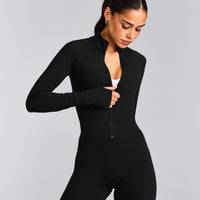 SoftMotion™ Mid Jacket with Grey Logo | Black