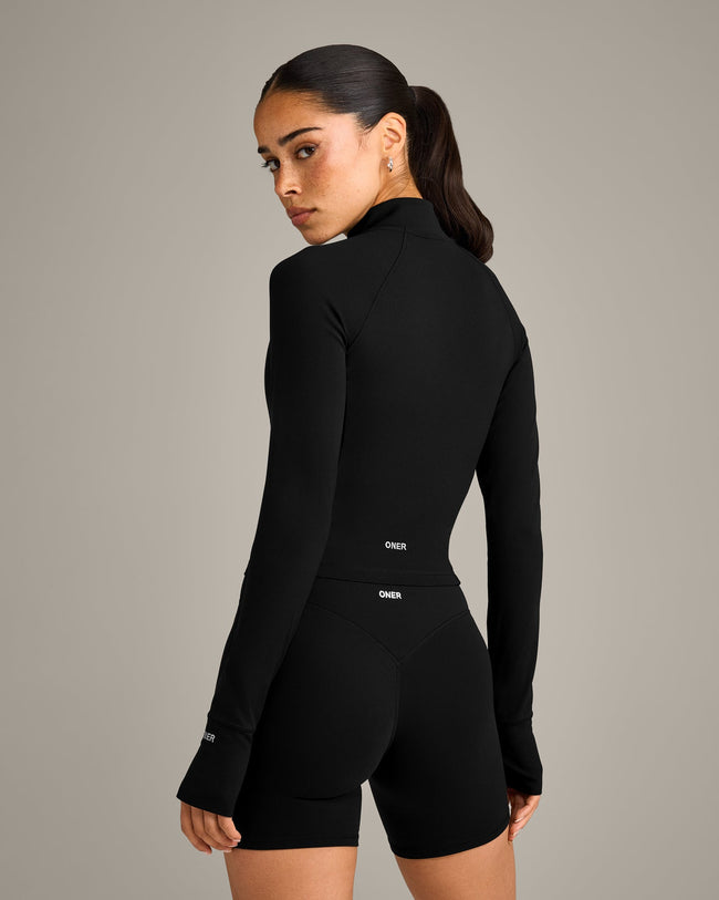 SoftMotion™ Mid Jacket with Grey Logo | Black