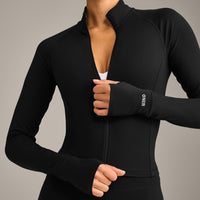 SoftMotion™ Mid Jacket with Grey Logo | Black