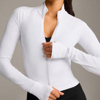 SoftMotion™ Mid Jacket with Grey Logo | White