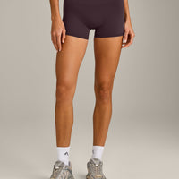 SoftMotion™ Mid Rise Shorts 4" New Branding | Dark Umber Brown