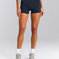 SoftMotion™ Mid Rise Micro Shorts 4" New Branding | True Blue