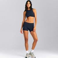 SoftMotion™ Mid Rise Micro Shorts 4" New Branding | True Blue