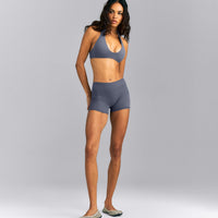 SoftMotion™ Minimal Halter Neck Bralette | Granite Blue