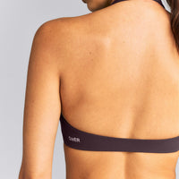 SoftMotion™ Minimal Halter Neck Bralette New Branding | Dark Umber Brown