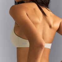 SoftMotion™ Minimal Halter Neck Bralette | Oatmeal