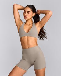 SoftMotion™ Minimal Halter Neck Bralette | Warm Sand
