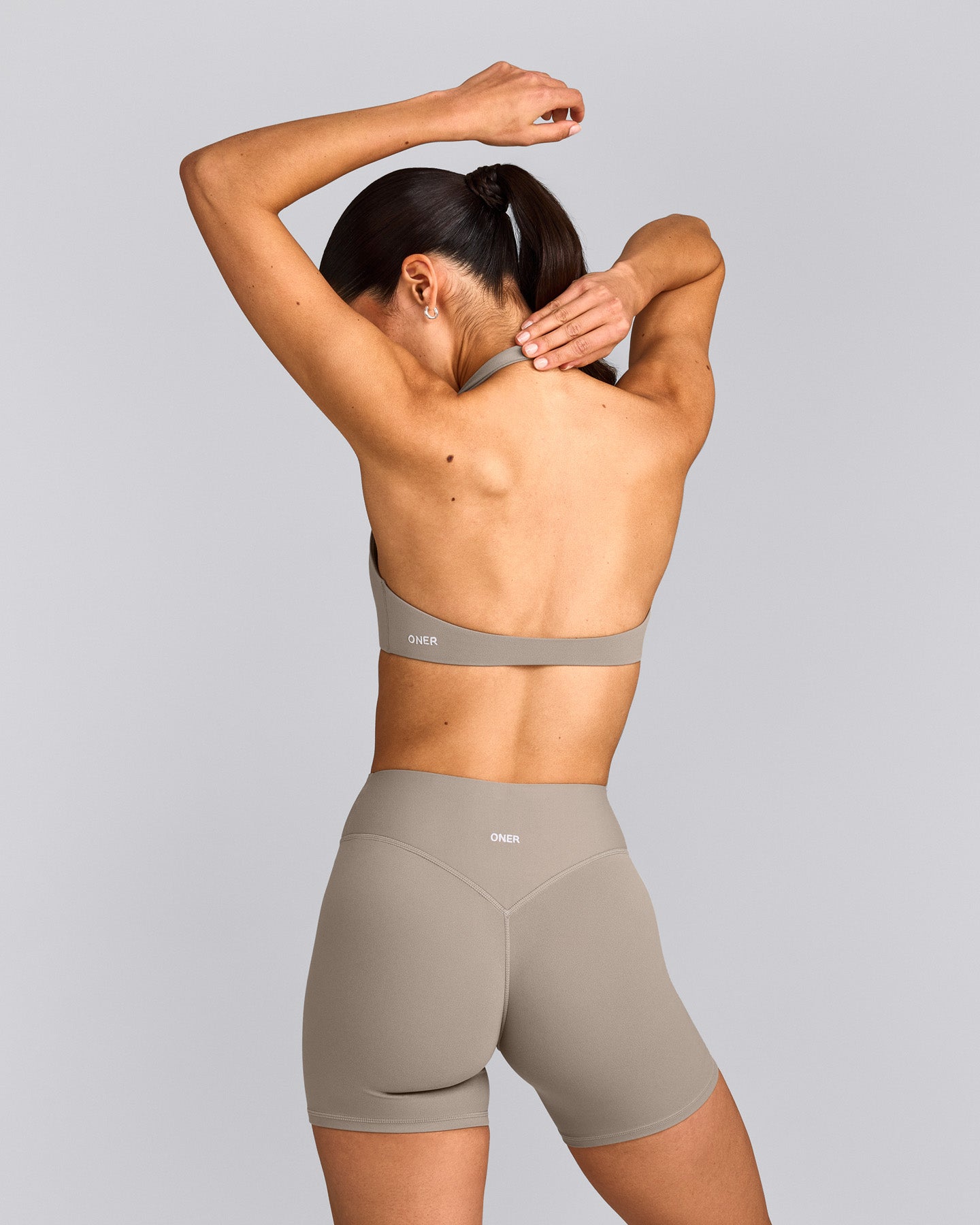 SoftMotion™ Minimal Halter Neck Bralette | Warm Sand