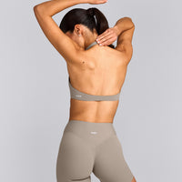 SoftMotion™ Minimal Halter Neck Bralette | Warm Sand