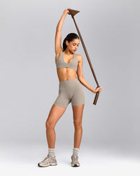 SoftMotion™ Minimal Halter Neck Bralette | Warm Sand