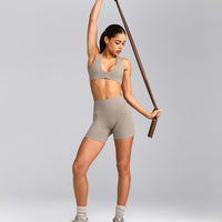 SoftMotion™ Minimal Halter Neck Bralette | Warm Sand
