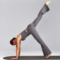 SoftMotion™ Racer Back Mid Vest with Built in Bra Shelf with Grey Logo | Ash Grey