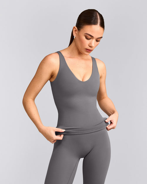 SoftMotion™ Scoop Neck Tank Top | Ash Gray