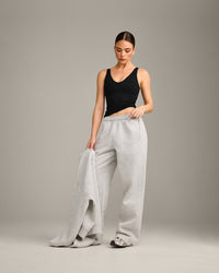 SoftMotion™ Scoop Neck Vest with Grey Logo | Black