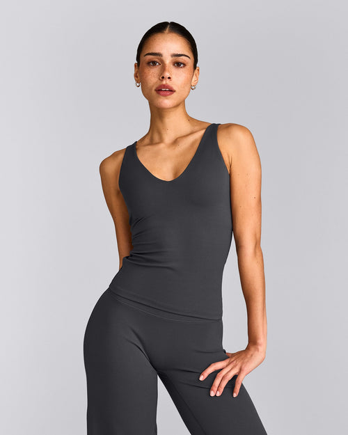 SoftMotion™ Scoop Neck Tank Top | Coal