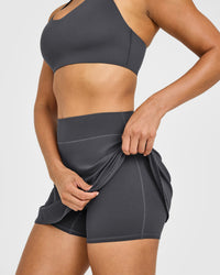 SoftMotion™ Skort with White Logo | Coal