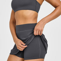 SoftMotion™ Skort with White Logo | Coal