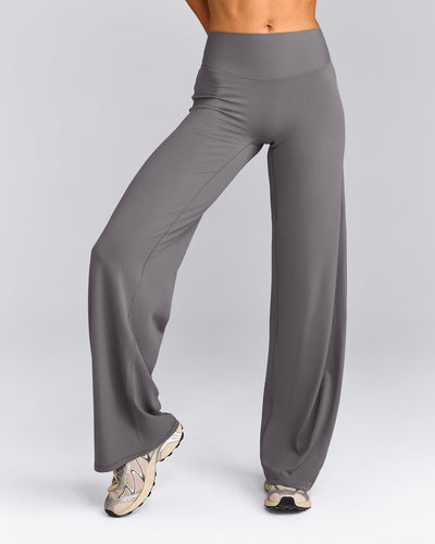 SoftMotion™ Straight Leg Pants with Gray Logo | Ash Gray