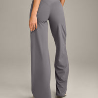 SoftMotion™ Straight Leg Bottoms with Grey Logo | Ash Grey