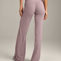 SoftMotion™ Straight Leg Bottoms with White Logo | Dusty Purple