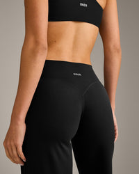 SoftMotion™ Straight Leg Bottoms with Grey Logo | Black