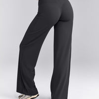 SoftMotion™ Straight Leg Pants with Gray Logo | Coal