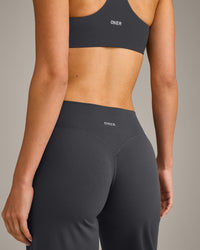 SoftMotion™ Straight Leg Bottoms with Grey Logo | Coal