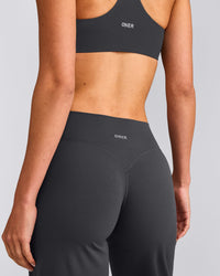 SoftMotion™ Straight Leg Pants with Gray Logo | Coal