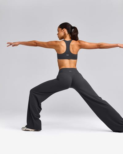 SoftMotion™ Straight Leg Pants with Gray Logo | Coal