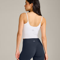 SoftMotion™ Strappy Mid Vest with Built in Bra Shelf | White